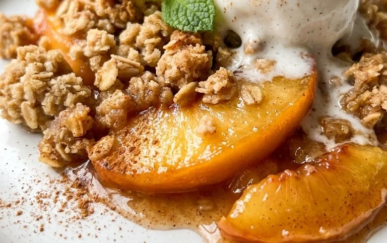Peach Crisp (gluten-free and vegan)