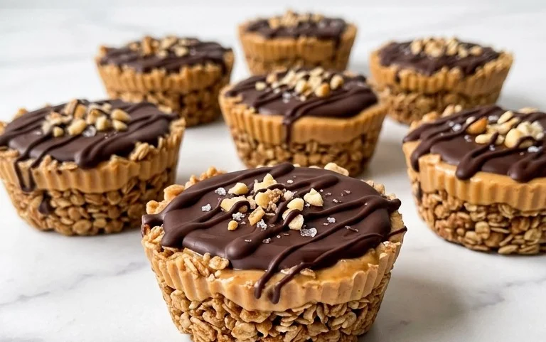 Easy No Bake Peanut Butter Granola Cups Recipe