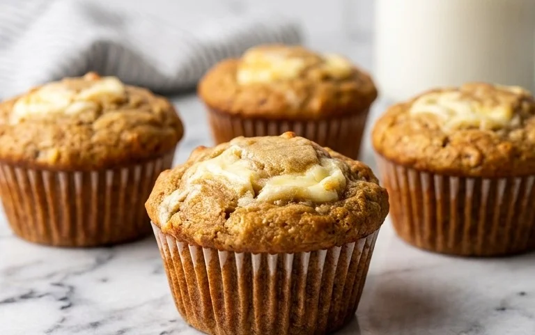 Decadent Cream Cheese Banana Muffins Recipe