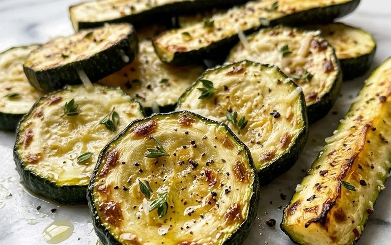 Crispy Roasted Zucchini Recipe-No Soggy Mush