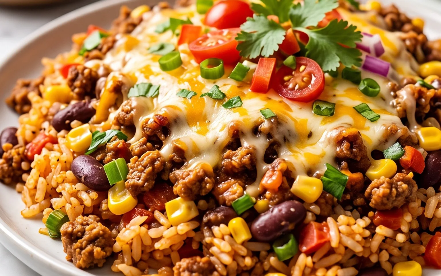 Cheesy Taco Rice Skillet